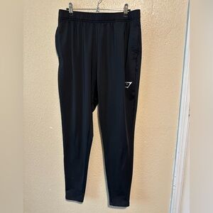 Gymshark‎ Men's Black Drawstring Pants Size Large Pull On Zipper Pockets
